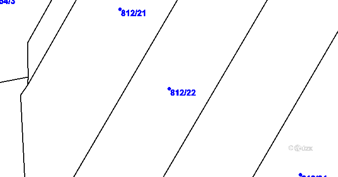 Parcela st. 812/22 v KÚ Žumberk, Katastrální mapa
