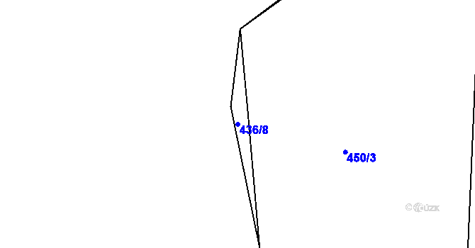 Parcela st. 436/8 v KÚ Kvaslice, Katastrální mapa