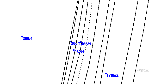Parcela st. 266/1 v KÚ Nové Oldřůvky, Katastrální mapa