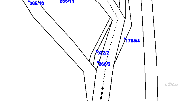 Parcela st. 932/2 v KÚ Nové Oldřůvky, Katastrální mapa