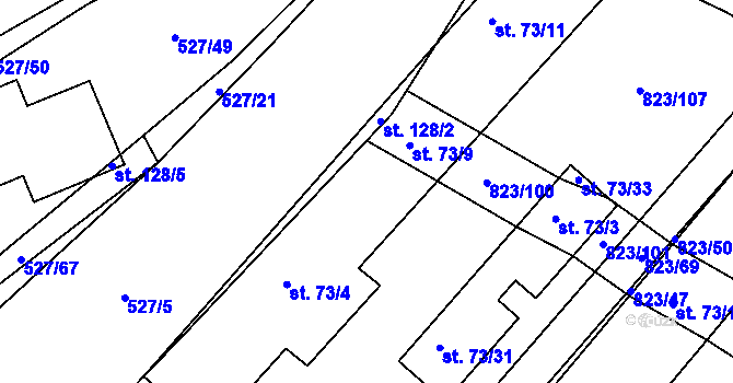 Parcela st. 73/8 v KÚ Šardičky, Katastrální mapa
