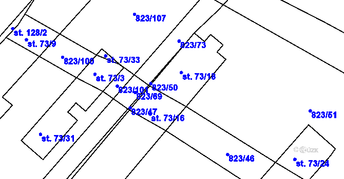 Parcela st. 73/17 v KÚ Šardičky, Katastrální mapa