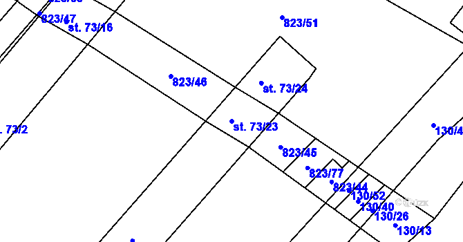 Parcela st. 73/23 v KÚ Šardičky, Katastrální mapa