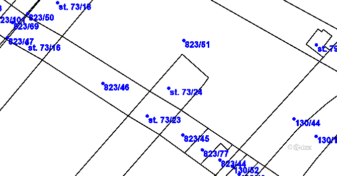 Parcela st. 73/24 v KÚ Šardičky, Katastrální mapa