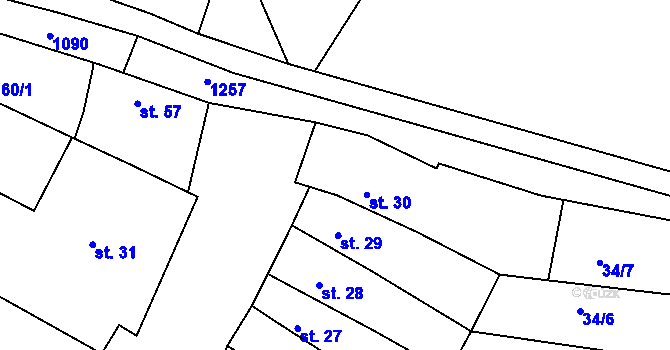 Parcela st. 40/2 v KÚ Šardičky, Katastrální mapa