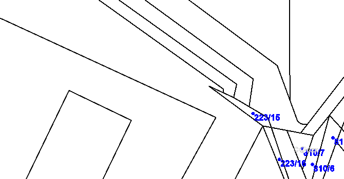 Parcela st. 202/17 v KÚ Šardičky, Katastrální mapa