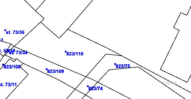 Parcela st. 823/11 v KÚ Šardičky, Katastrální mapa