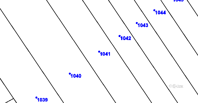 Parcela st. 1041 v KÚ Šardičky, Katastrální mapa