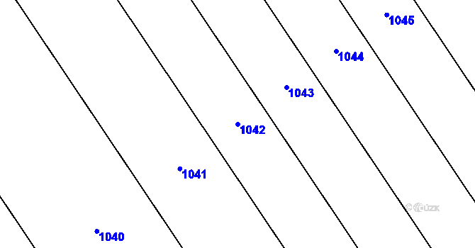 Parcela st. 1042 v KÚ Šardičky, Katastrální mapa