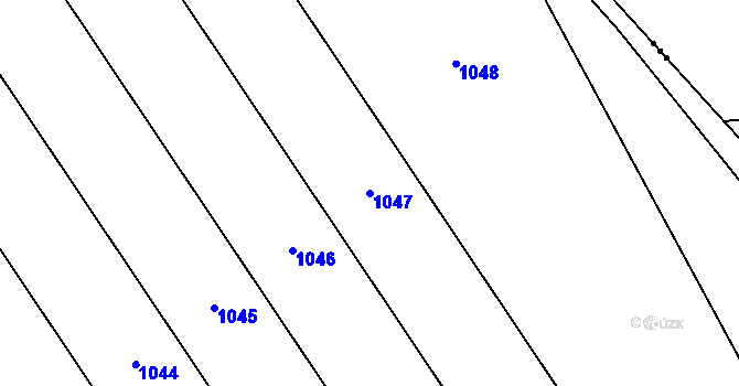 Parcela st. 1047 v KÚ Šardičky, Katastrální mapa