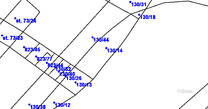 Parcela st. 130/15 v KÚ Šardičky, Katastrální mapa