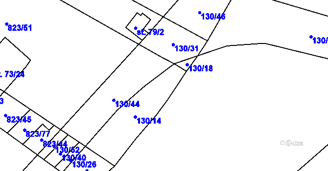 Parcela st. 130/17 v KÚ Šardičky, Katastrální mapa