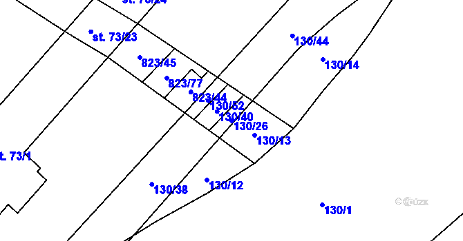 Parcela st. 130/26 v KÚ Šardičky, Katastrální mapa