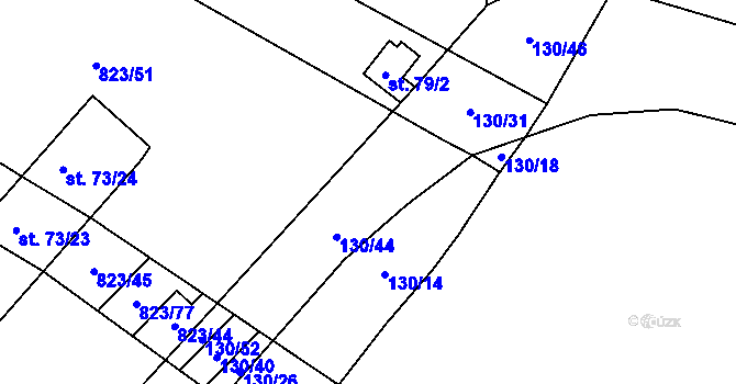 Parcela st. 130/43 v KÚ Šardičky, Katastrální mapa