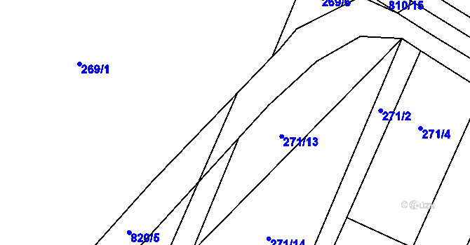 Parcela st. 820/13 v KÚ Šardičky, Katastrální mapa