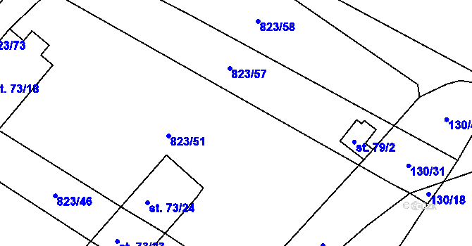 Parcela st. 823/79 v KÚ Šardičky, Katastrální mapa