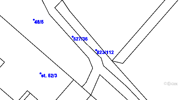 Parcela st. 823/112 v KÚ Šardičky, Katastrální mapa