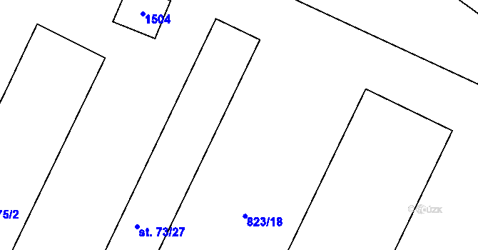 Parcela st. 823/125 v KÚ Šardičky, Katastrální mapa