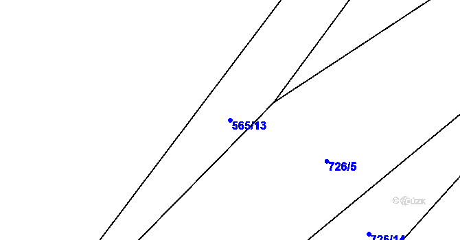 Parcela st. 565/13 v KÚ Maršovice u Dubé, Katastrální mapa