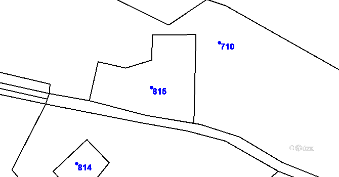 Parcela st. 58 v KÚ Kunov, Katastrální mapa