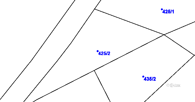 Parcela st. 425/2 v KÚ Březenský Dvůr, Katastrální mapa