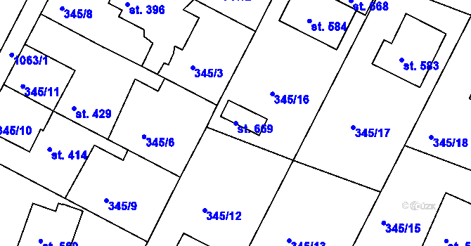 Parcela st. 669 v KÚ Staňkov-ves, Katastrální mapa