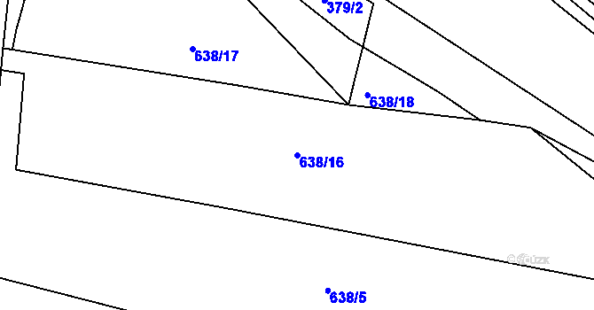 Parcela st. 638/16 v KÚ Staňkov-ves, Katastrální mapa
