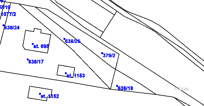 Parcela st. 379/2 v KÚ Staňkov-ves, Katastrální mapa