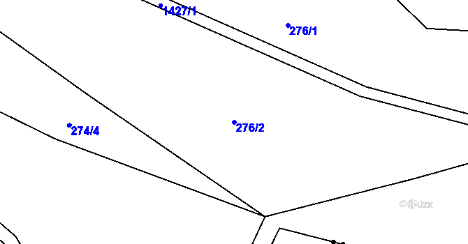 Parcela st. 276/2 v KÚ Nové Petrovice, Katastrální mapa