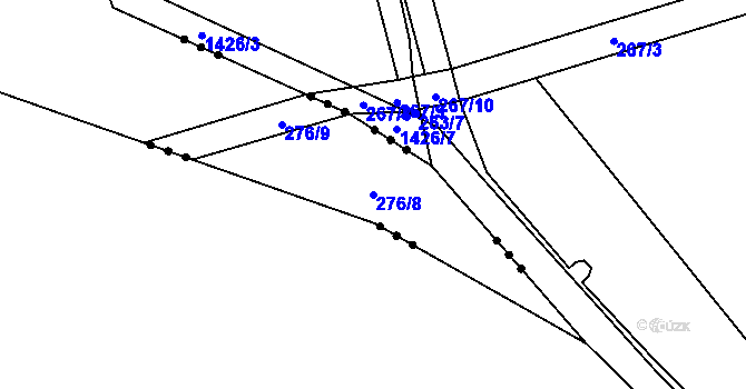 Parcela st. 276/8 v KÚ Nové Petrovice, Katastrální mapa