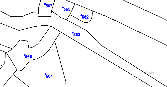 Parcela st. 123/2 v KÚ Ječmeniště, Katastrální mapa