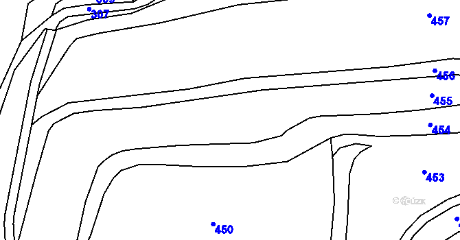 Parcela st. 45 v KÚ Ječmeniště, Katastrální mapa