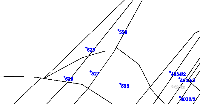 Parcela st. 262 v KÚ Ječmeniště, Katastrální mapa