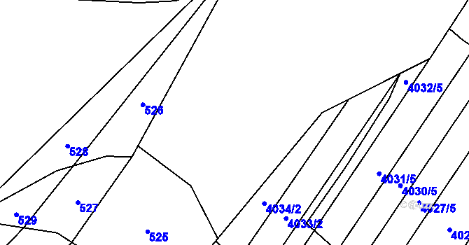 Parcela st. 264 v KÚ Ječmeniště, Katastrální mapa