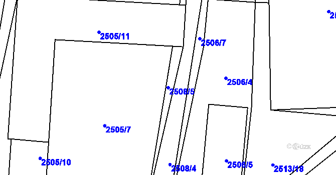 Parcela st. 2508/5 v KÚ Hůrka u Železné Rudy, Katastrální mapa