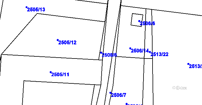 Parcela st. 2508/6 v KÚ Hůrka u Železné Rudy, Katastrální mapa