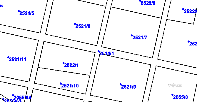 Parcela st. 2514/1 v KÚ Hůrka u Železné Rudy, Katastrální mapa