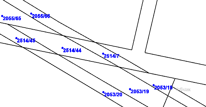 Parcela st. 2514/7 v KÚ Hůrka u Železné Rudy, Katastrální mapa