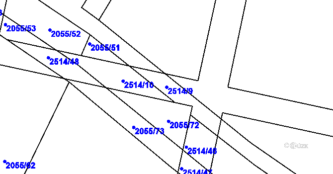 Parcela st. 2514/9 v KÚ Hůrka u Železné Rudy, Katastrální mapa