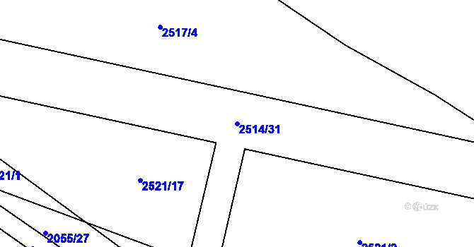 Parcela st. 2514/31 v KÚ Hůrka u Železné Rudy, Katastrální mapa