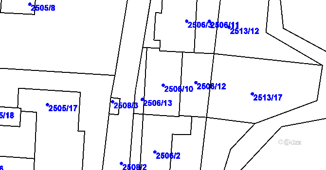 Parcela st. 2506/10 v KÚ Hůrka u Železné Rudy, Katastrální mapa
