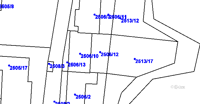 Parcela st. 2506/12 v KÚ Hůrka u Železné Rudy, Katastrální mapa