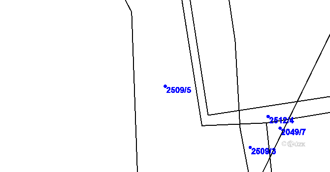 Parcela st. 2509/5 v KÚ Hůrka u Železné Rudy, Katastrální mapa