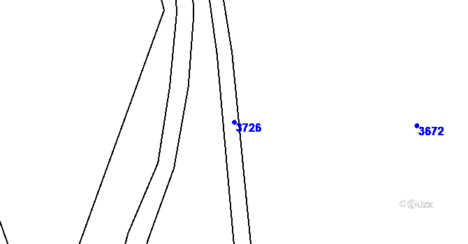 Parcela st. 3726 v KÚ Kochánov III, Katastrální mapa