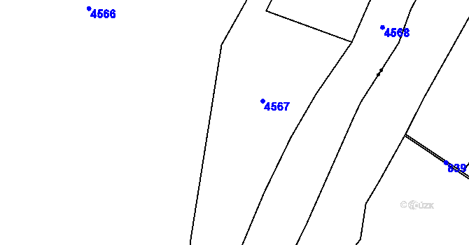 Parcela st. 4089 v KÚ Velký Radkov II, Katastrální mapa