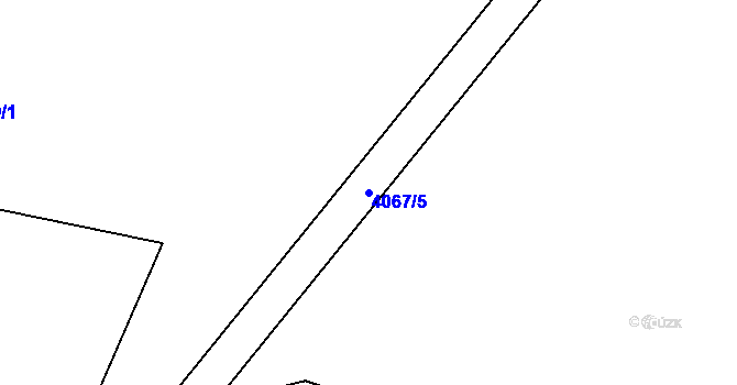 Parcela st. 4067/5 v KÚ Velký Radkov II, Katastrální mapa