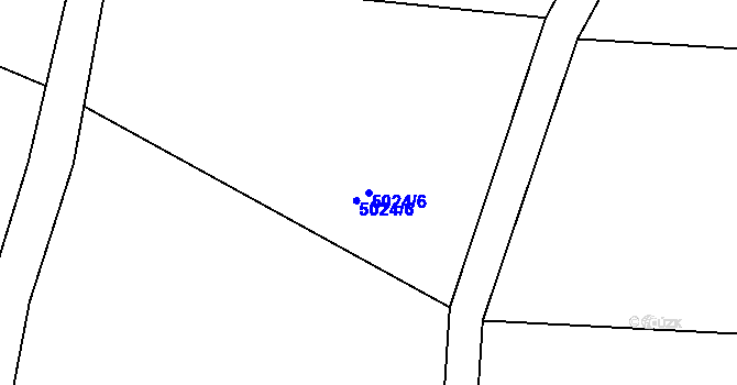 Parcela st. 5024/6 v KÚ Srní II, Katastrální mapa