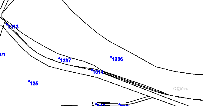 Parcela st. 247/1 v KÚ Albeřice u Hradiště, Katastrální mapa