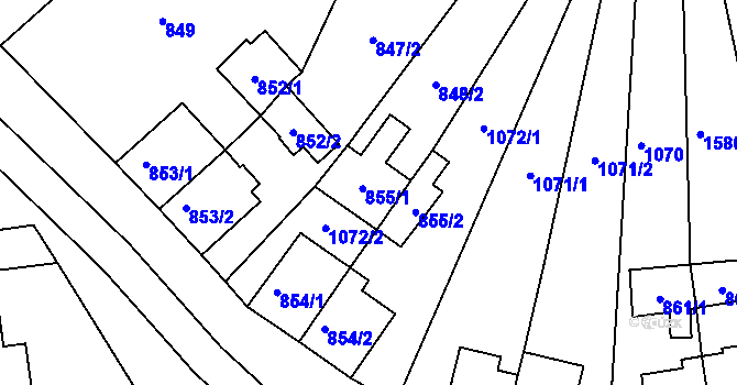 Parcela st. 855 v KÚ Bražec u Doupova, Katastrální mapa