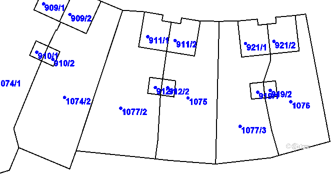 Parcela st. 912/2 v KÚ Bražec u Doupova, Katastrální mapa